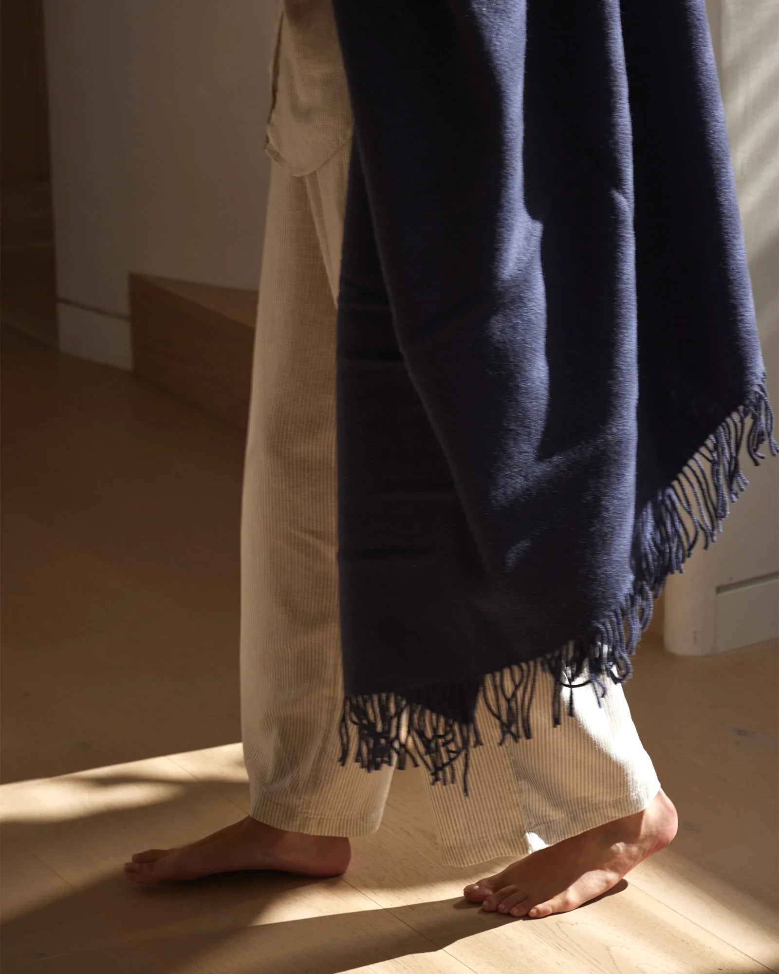 Nevis Navy Throw Rug