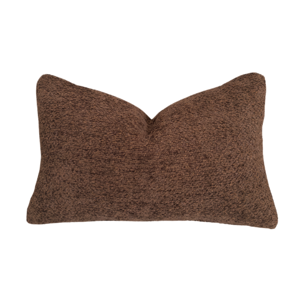 Ronan Chocolate mid lumbar cushion, 35x55cm